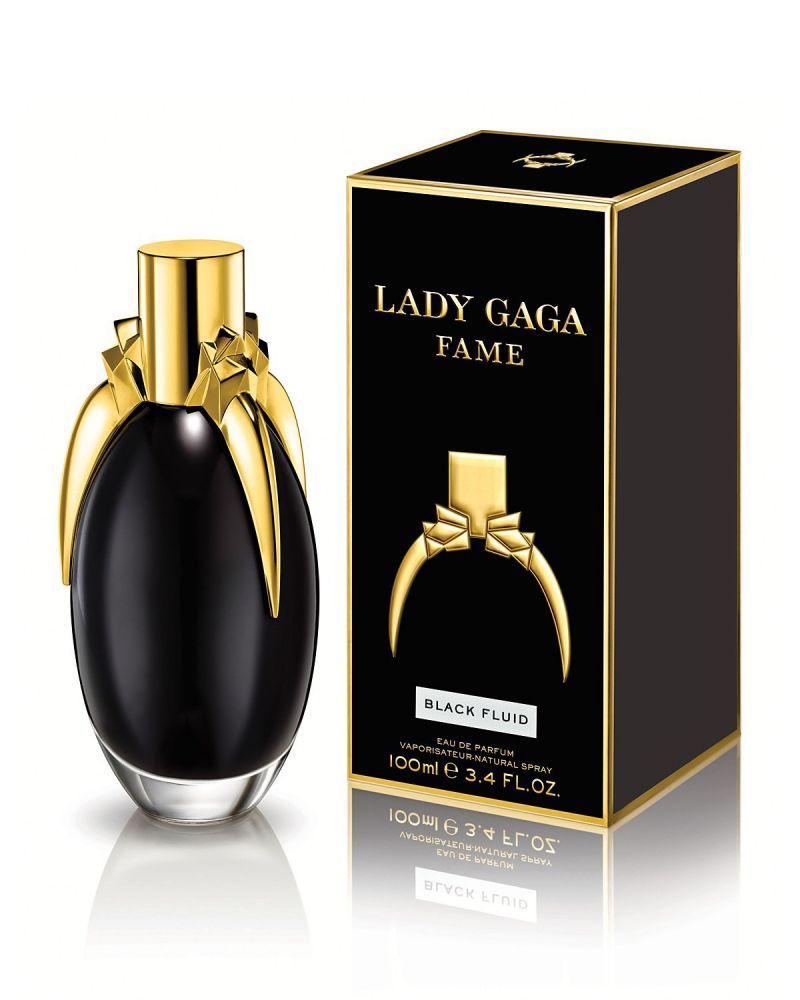 LADY GAGA FAME 价格以官方为準 这是Lady Gaga 以个人品牌与法国品牌Coty Inc. 共同研製的黑色液体香水。Lady Gaga 说这是性感、蕩妇的味道。这款香水是藏红花、蜂蜜、杏花蜜、虎兰花等混合香味。