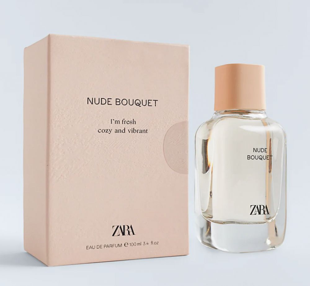 4. ZARA NUDE BOUQUET 售价HKD 199 | 100ml。 融合了樱桃、牡丹和香草的香气，清新甜美的香调，给予人清新爽朗而又不失优雅的气息。