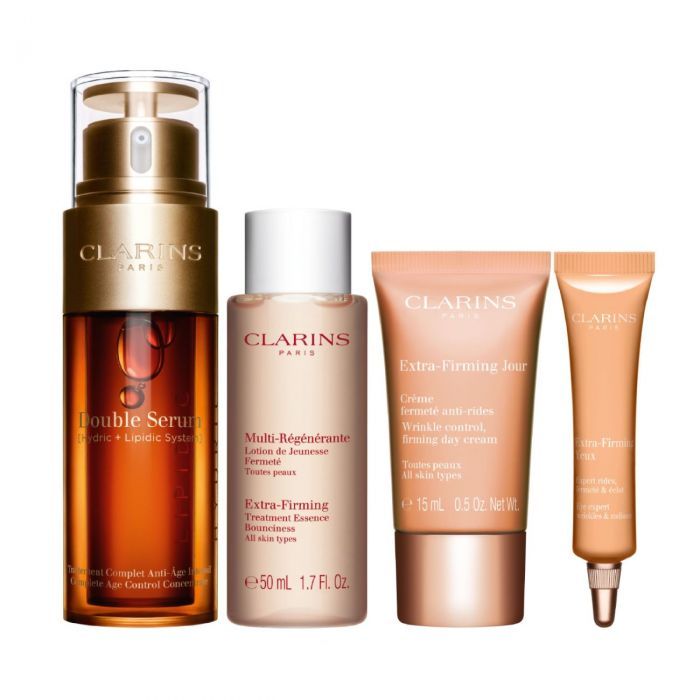 CLARINS 赋活双精华套装 $900 (原价：$1,640) 赋活双精华 50ml ｜焕颜紧緻修护精华水 50ml ｜焕颜紧緻日霜 15ml ｜焕颜紧緻眼霜 7ml