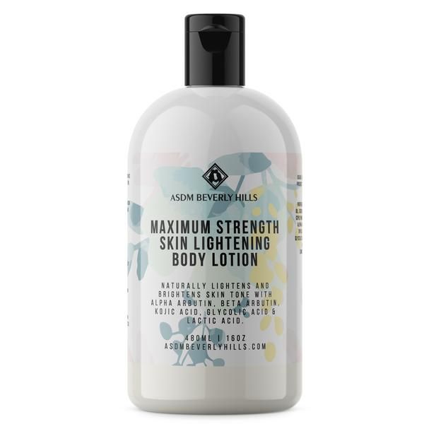 ASDM Beverly Hills MAXIMUM STRENGTH SKIN LIGHTENING BODY LOTION (US$49/240ml)：润肤乳成分有效减少黑斑和肤色不均的问题，而且亦能重塑肌肤，除了有保湿作用外，亦有美白功效。