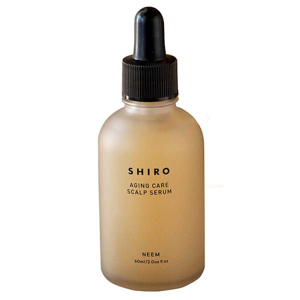 SHIRO AGING CARE scalp serum(￥6800/60ml) 含印度苦楝油(Neem Oil)成分。能根据头皮不同状况，带给你不一样的使用感受及护理。