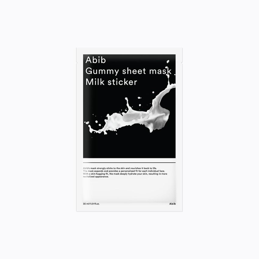 Abib Gummy sheet mask Milk sticker 30mL│售价：KRW 4,000