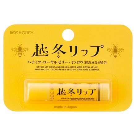 Be Honey Overwinter Lip Lip Cream（日本售价 ¥385连税） Lip Cream有蜂蜡以及蜂蜜等天然的滋润成分，能够有效软化嘴唇表层的乾燥肌肤、解决脱皮问题，令唇部重现柔软、滋润的保湿感。