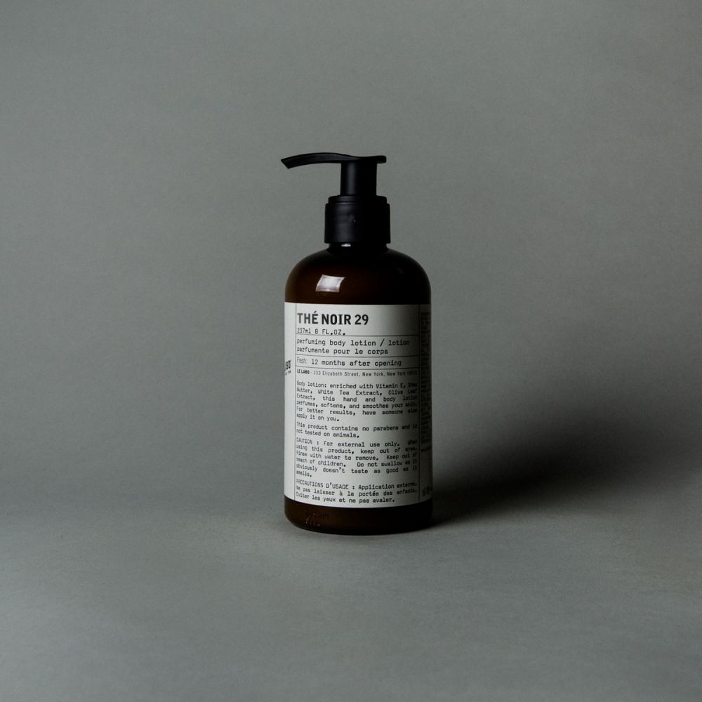 7. LE LABO Thé Noir 29 黑茶。 沐浴胶 237ml 价格以官方为準 | 香氛乳液 237ml 价格以官方为準。