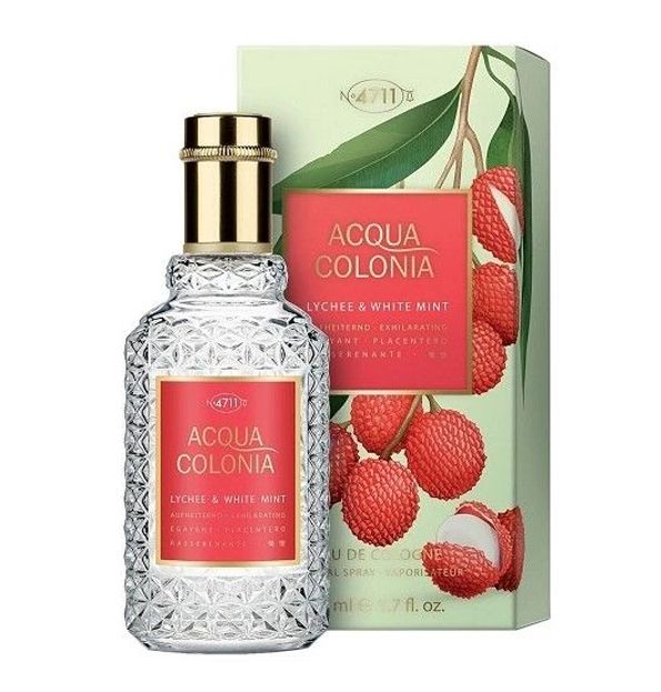 4711 Acqua Colonia Lychee & White Mint Eau De Cologne Spray (€23.5/50ml)：这款香水採用了荔枝的微甜香气，以及白薄荷的清新香调而成，除了散发着清新荔枝香气外，白薄荷亦是香薰疗法中最受欢迎的香精之一，所以亦有放鬆心情的作用。