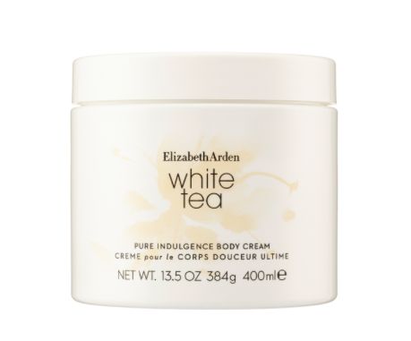 Elizabeth Arden White Tea Pure Indulgence Body Cream (HK$150/400ml)：Elizabeth Arden的白茶乳霜成分含有白茶萃取和乳木果油，具有持久而优雅的白茶香气，质地轻薄不黏腻，能为肌肤持续提供充足的水分。