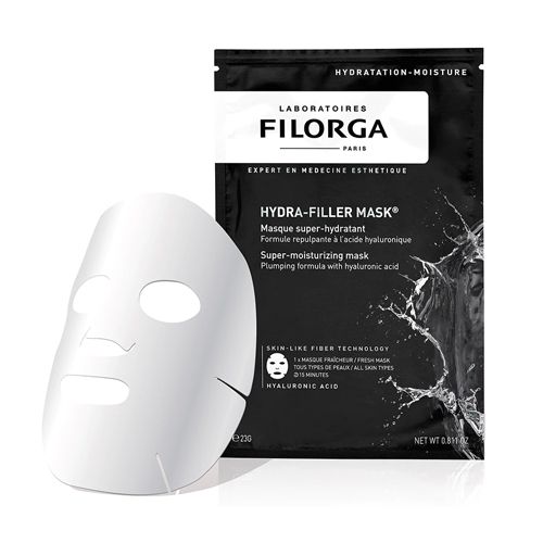 FILORGA Hydra Filler Mask水润透明质酸面膜 售价 HK$93/片 | 容量 23g。 富含透明质酸及保湿因数，快速深入补水。加入芦荟提取物，纾缓敏感乾燥肌肤，面膜纸材质亲肤，贴合面部轮廓，有助精华液更易被肌肤吸收。使用后肌肤水润感明显。