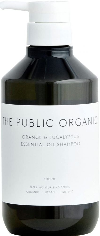 THE PUBLIC ORGANIC orange & eucalyptus essential oil shampoo 加入橙香精油和桉树精油，有机配方， 含95％或以上的天然成分，为头髮补充水分，氨基酸植物成分泡沫，有效清洁头皮。令头髮健康清爽。