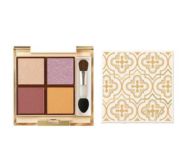 excel Eye Planner Palette (#02 Sun mood/750日元)：excel新推出的眼影组盒配色十分适合春季，4只颜色混合使用不会变得混浊，反而能打造暖色系眼妆，而且眼影包含保湿成分，能防止眼皮出现乾燥问题。