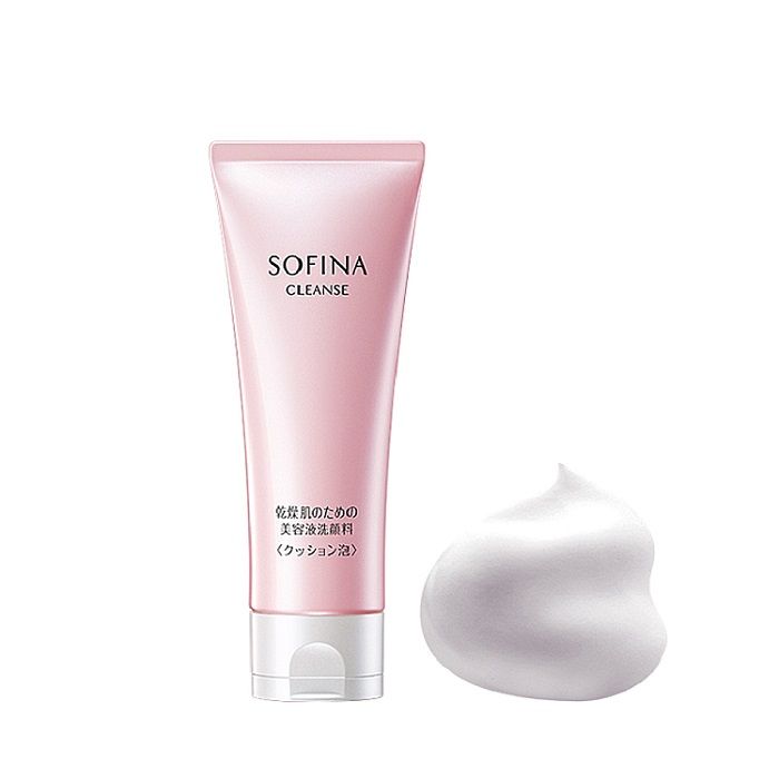 乾燥肌洗面乳2/ SOFINA CLEANSE rich facial foam 120g│HK$180；採用独特高效洁净技术，富含美容液成分，能在卸妆洁面同时，帮助维持皮肤的保湿屏障，防止皮肤变得乾燥，让肌肤保持水润又不绷紧的状态。