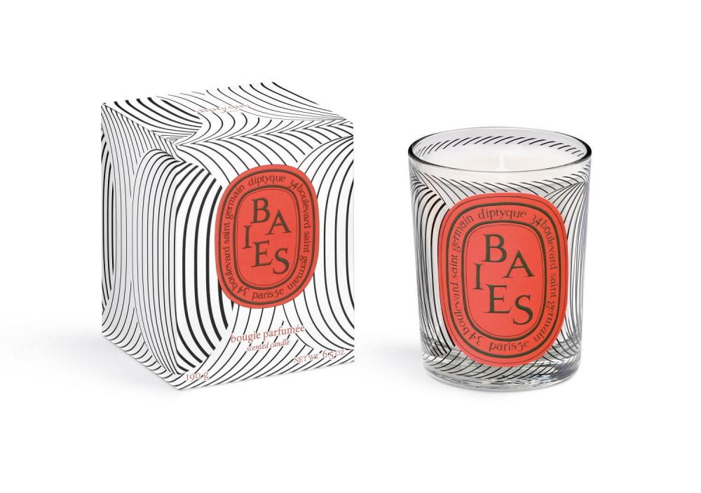 BAIES CANDLE (9,000日元+税/190g)：以新鲜黑加侖浆果香气为主，另外亦散发出玫瑰花的花香。