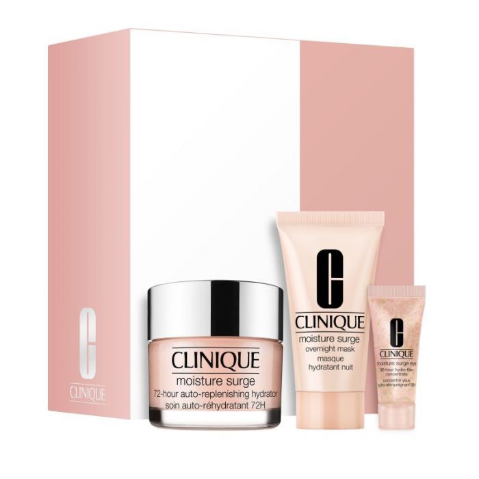 CLINIQUE 72小时自我修护水嫩补湿套装 $365 (原价：$575) 72小时自我修护水嫩补湿啫喱50ml、水嫩补湿晚间面膜30ml及96小时补湿凝珠眼部精华5ml。