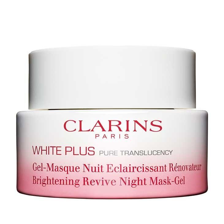 CLARINS White Plus 透白光感面膜晚霜 HK$600/50ML 如果你是属于泛黄肌肤，那麽这款面霜便适合你了！这款蕴含西印度樱桃、红赤杨成分，能够有效提亮肤色，帮助减淡色斑以及蜡黄肤色！但这款则适合晚上使用，也可以当作睡眠面膜。