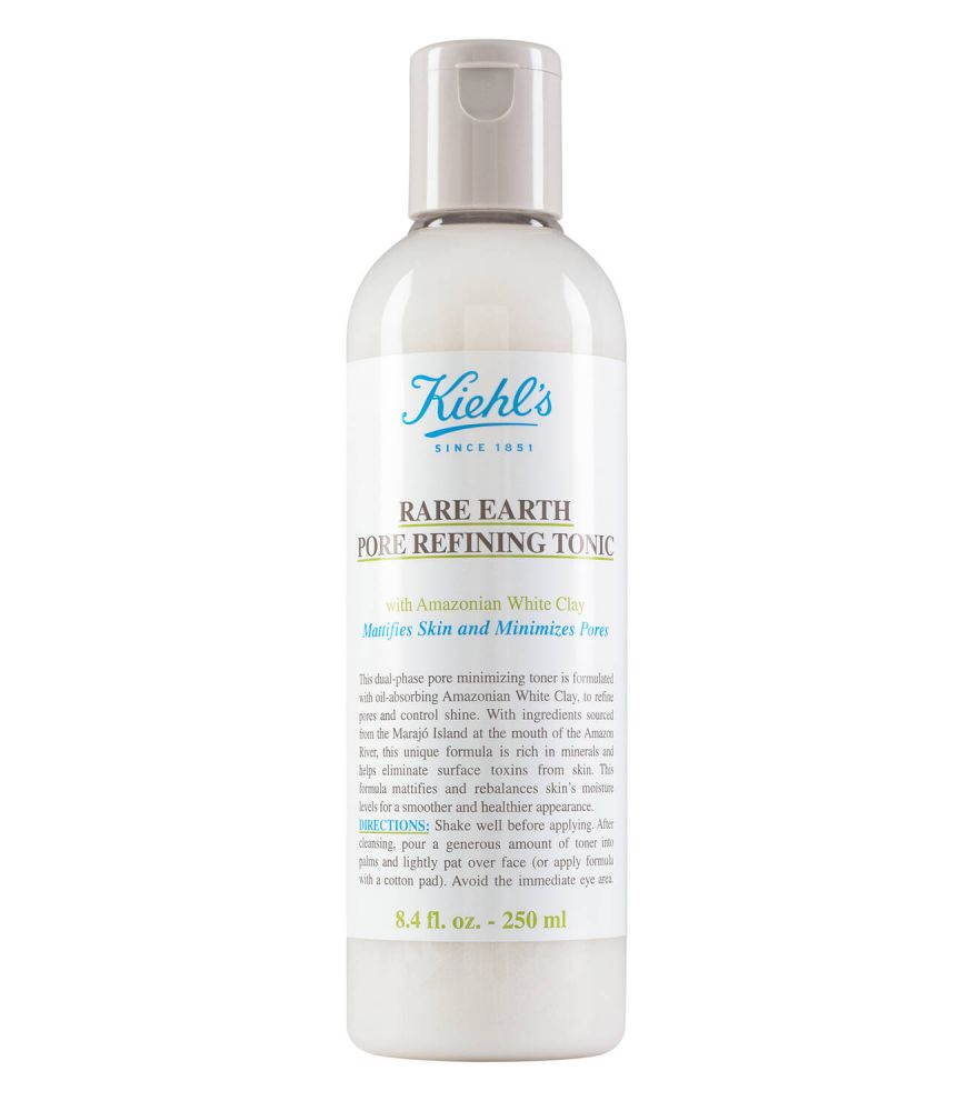 3. Kiehl's 亚玛逊白泥细緻毛孔爽肤水 250 ml (港币215) 相信大家对Kiehl's 这款白泥系列产品不陌生，它的白泥清洁面膜口碑不俗，这款爽肤水也带有双层洁净功效，能有效清除污垢，抑制脸部油光，维持毛孔细緻。