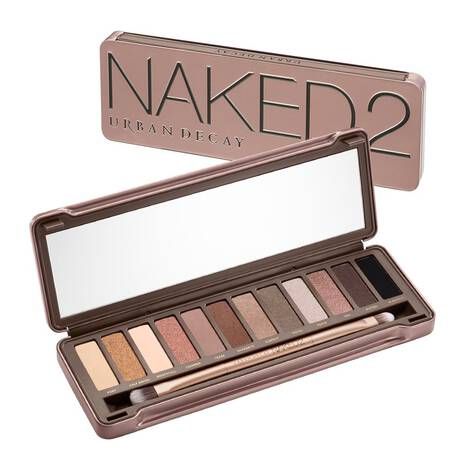 URBAN DECAY NAKED2 EYESHADOW PALETTE (US$54)：谈及大地色系眼影，不得不提URBAN DECAY的眼影盘，这盒NAKED 2除了有着大地色眼影外，更附有双头眼影扫，十分适合化妆新手使用。