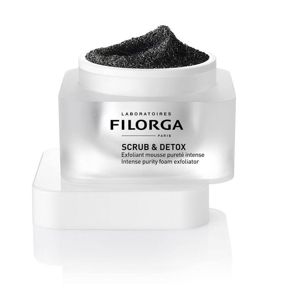 8_ FILORGA SCRUB & DETOX 净透焕采黑面膜 HK$315/50ml｜创新的去角质泡沫配合黑色活性炭成分，质感轻盈透气、水感无负担，用后舒适水润不绷紧，质地温和，敏感肌肤也能放心使用！