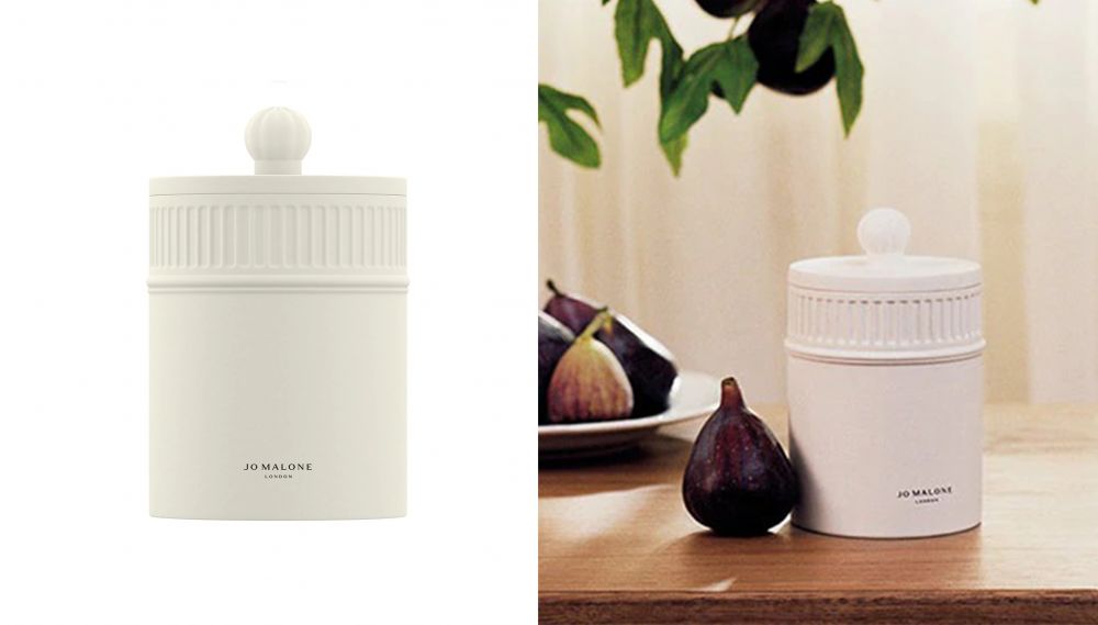 Fresh Fig & Cassis Townhouse Candle 无花果与黑醋栗蜡烛(£90.00/300g) | 无花果晨光的怀抱下靠着石墙生长，在院子里悠闲地享用早餐时，带来叶子和树木清新的气息。