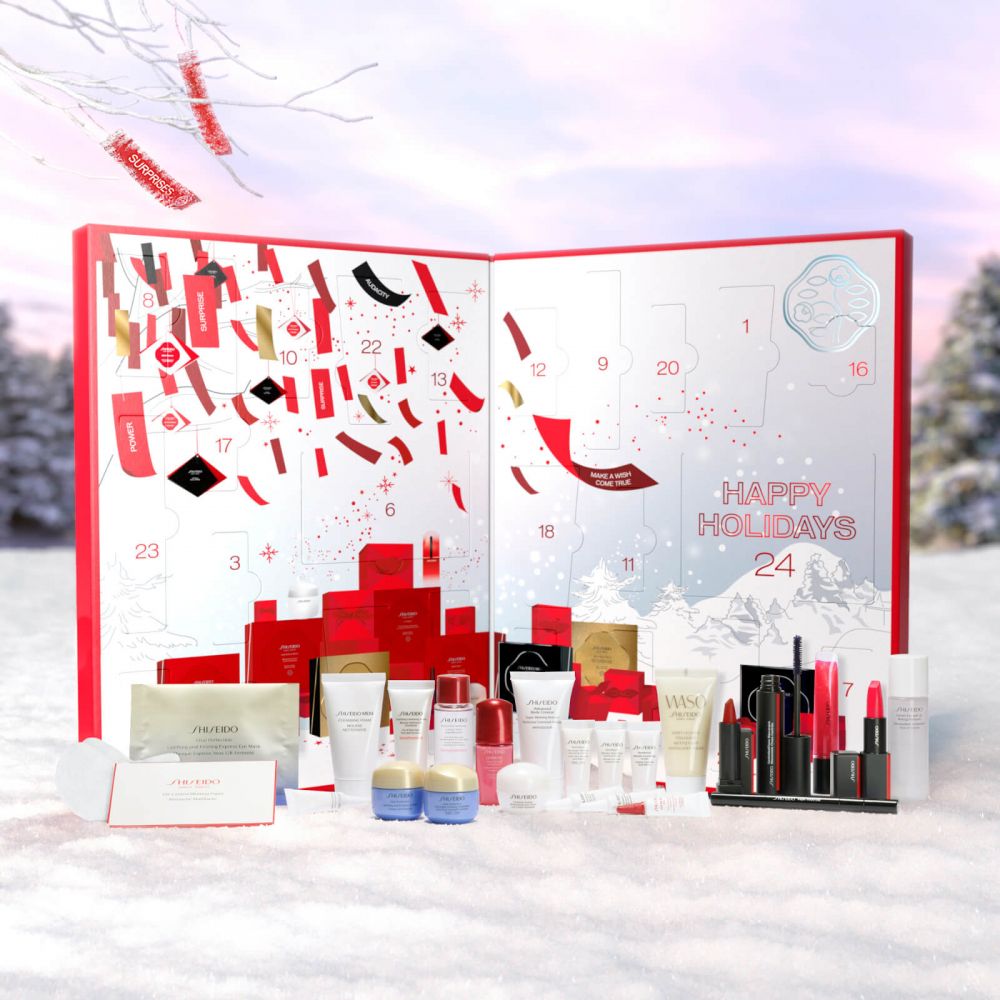 SHISEIDO ADVENT CALENDAR 2025 | £105 在圣诞前的24天，逐天倒数拆开SHISEIDO的圣诞倒数月曆的彩妆及护肤品。英国地区将于11月将出，现已可于LookFantastic预订。